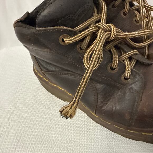 Dr Martens Boots Vintage Womens Size 6 US Made in England 4 UK Brown Y2K Grunge - Picture 3 of 15